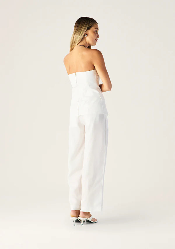 Monaco Suiting Bustier - White