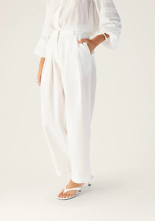 Monaco Suiting Pants - White