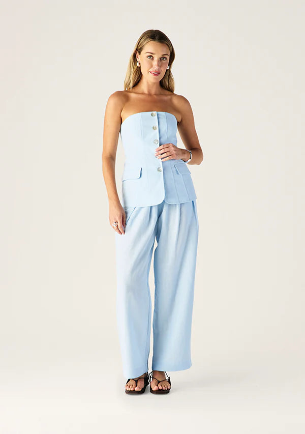 Monaco Suiting Bustier - Blue