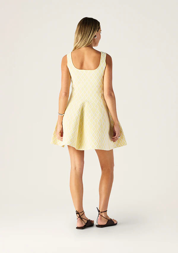 Tropea Knit Mini Dress - Yellow