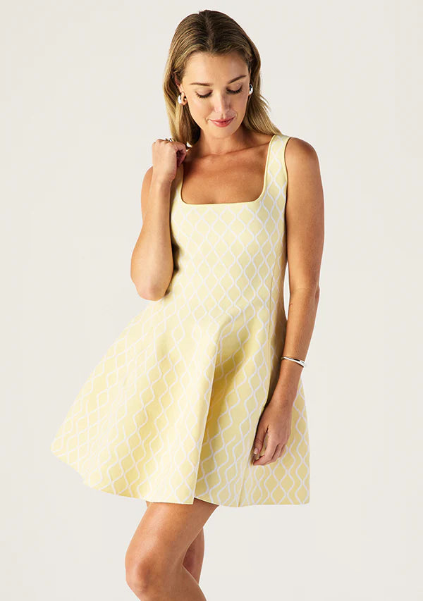 Tropea Knit Mini Dress - Yellow