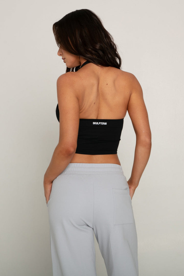 Super Soft Seamed Halter Black