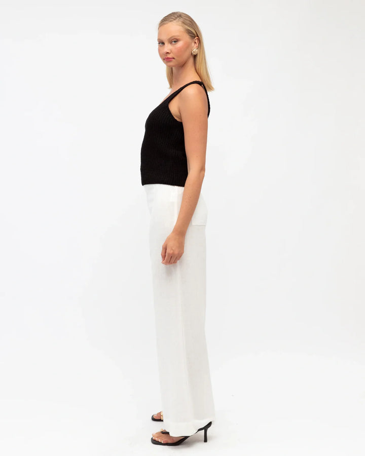 Boucle Knit Tank - Black