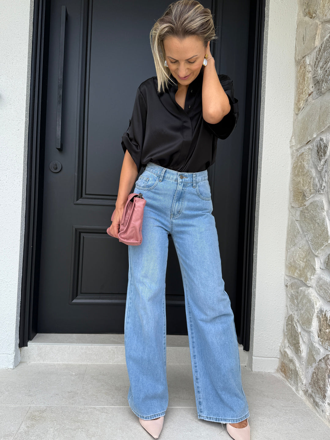 Amour Silk Shirt - Black