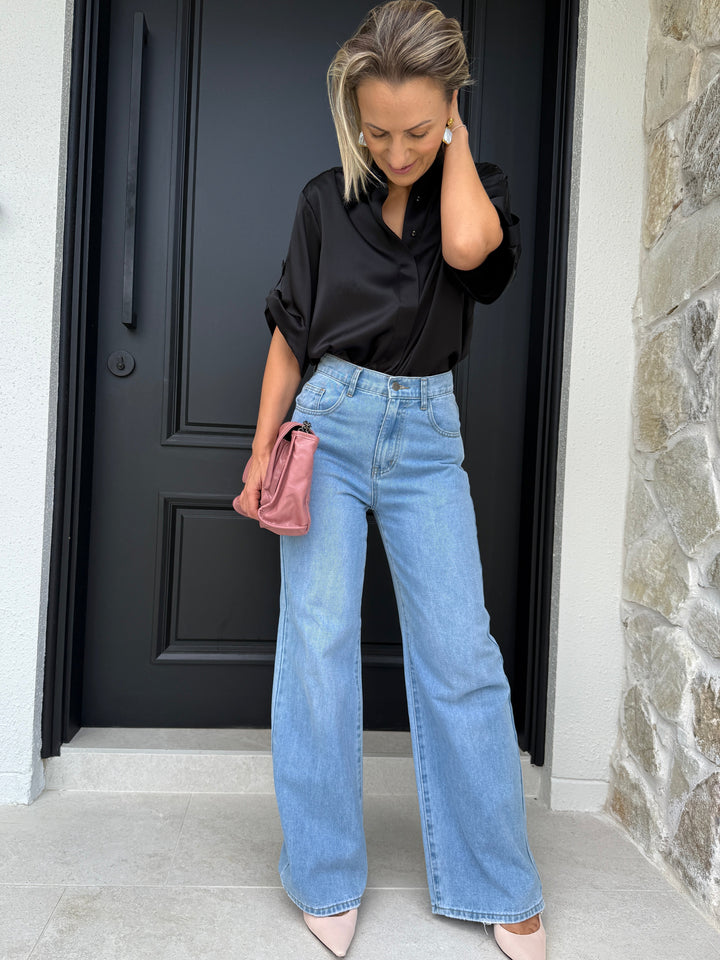 Amour Silk Shirt - Black