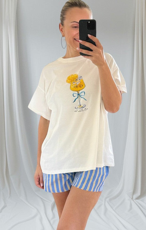 White/Blue La Dolce Vita T-shirt