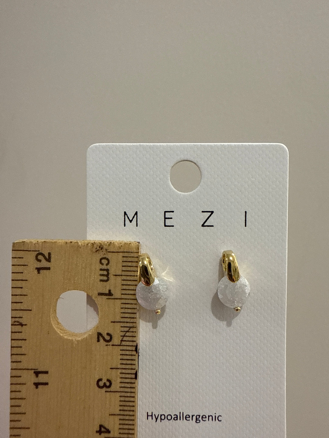 White frosted cubic Earrings