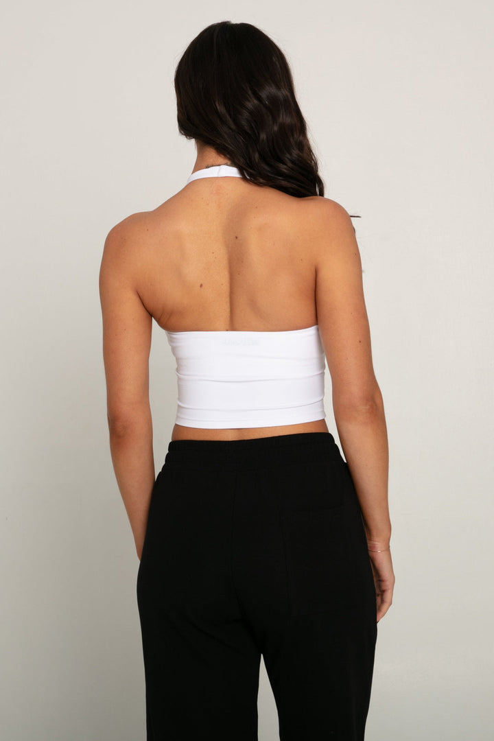 Super Soft Seamed Halter White