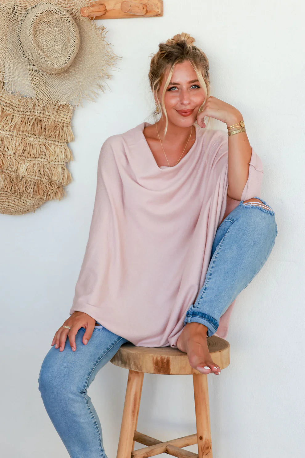 Poncho Nude Pink
