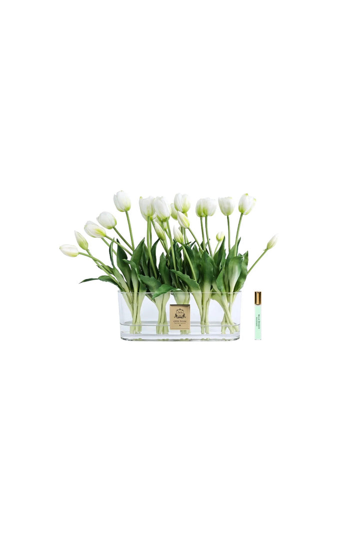 Oval White Tulips