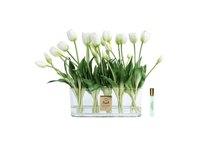 Oval White Tulips