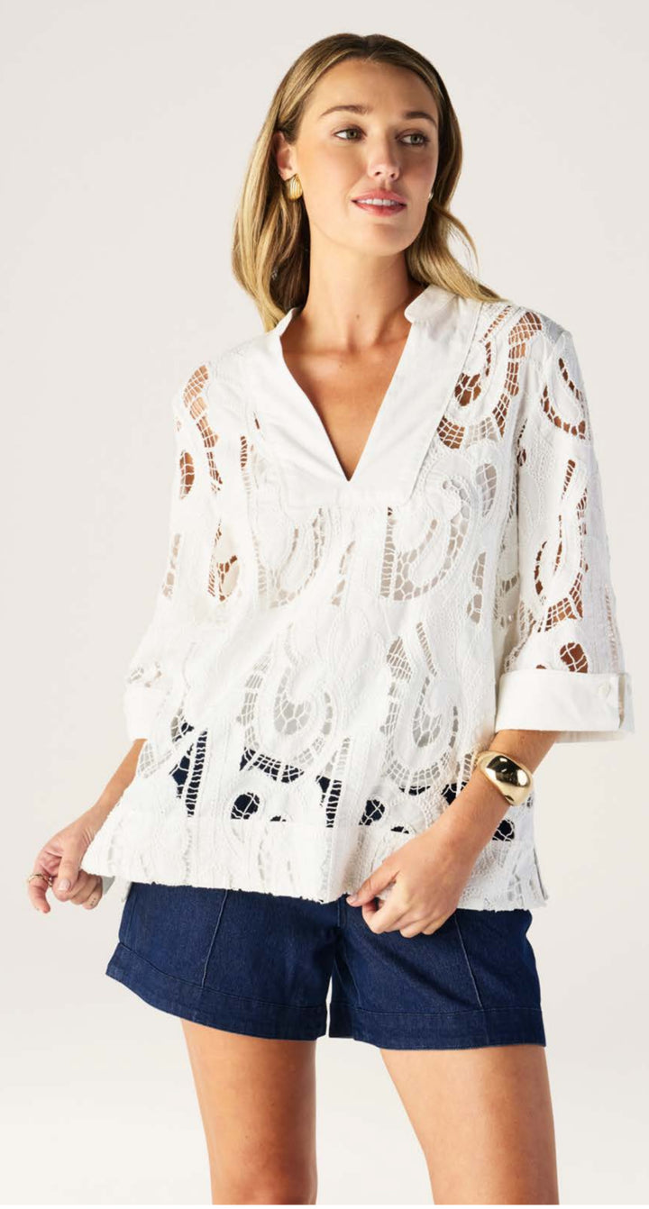 Marbella Tunic Top - White