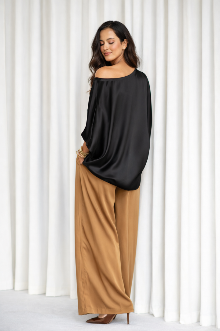 Bijou Pant - Black Silk