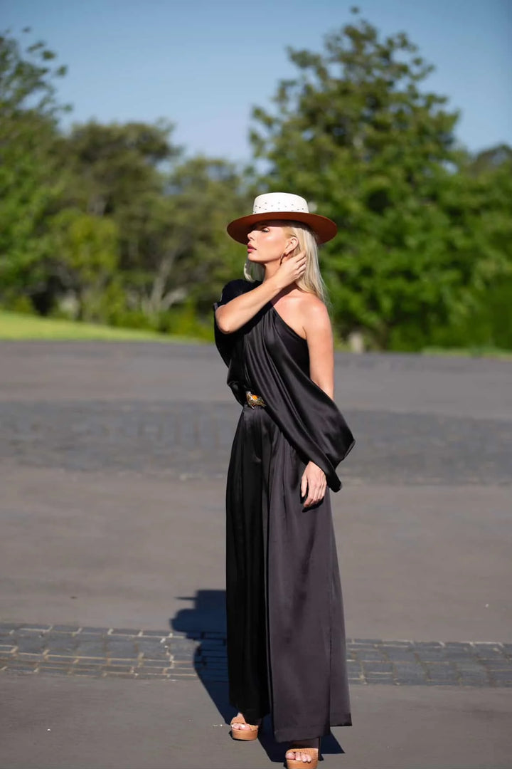 Bijou Pant - Black Silk