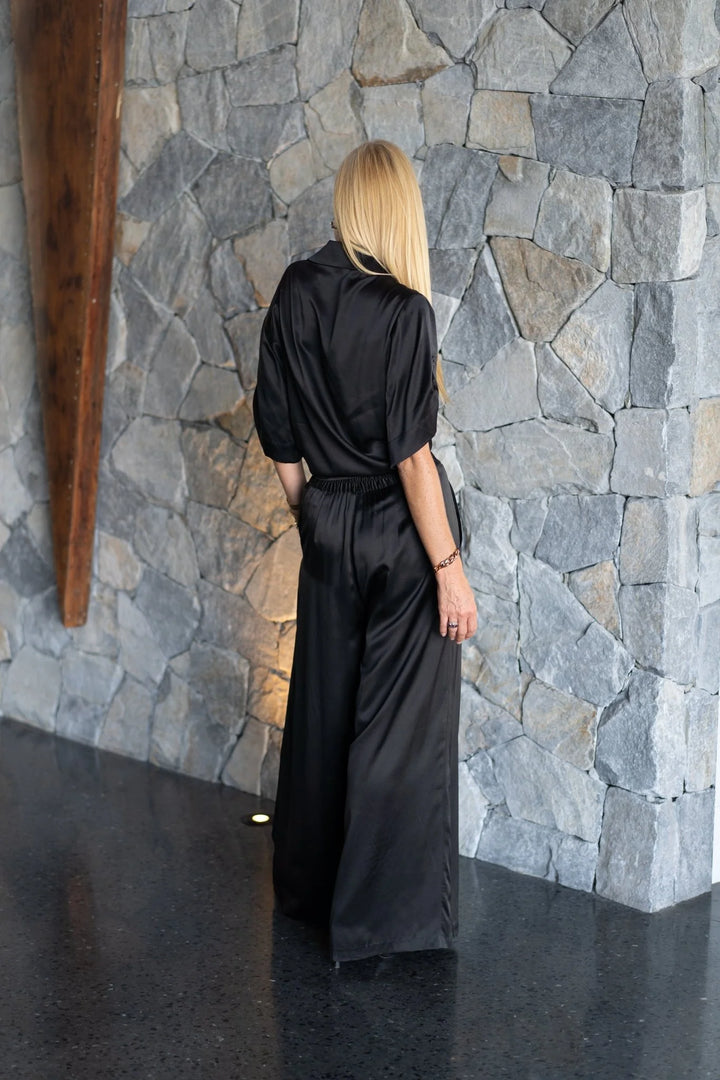 Amour Silk Shirt - Black