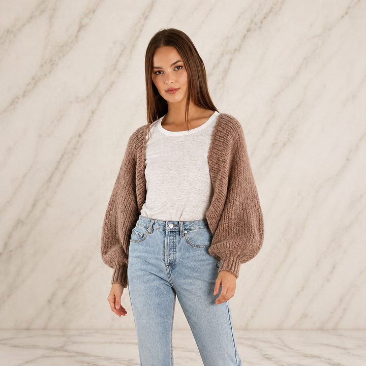 Lola Mohair Bolero - Dusty Pink