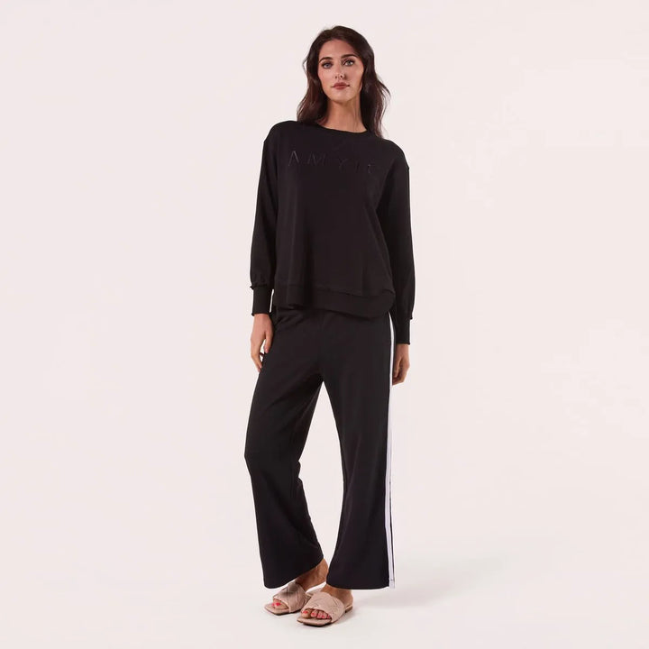 Soft Cotton Track Pant - Black