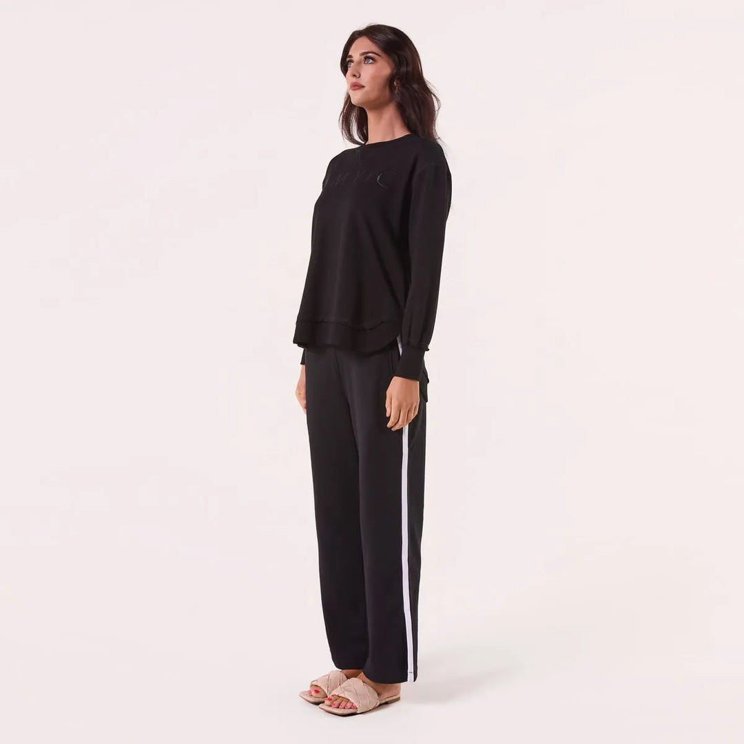 Soft Cotton Track Pant - Black