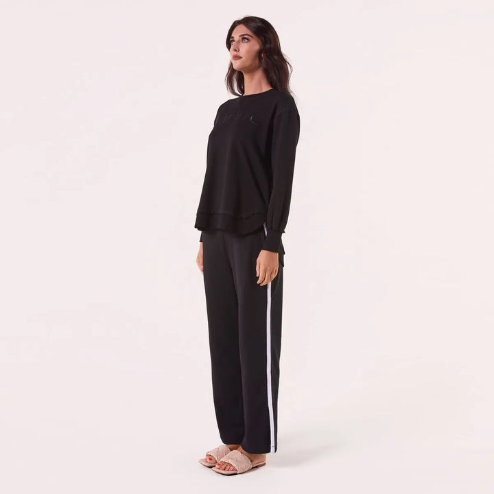 Soft Cotton Track Pant - Black