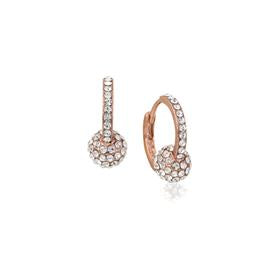 Crystal encrusted ball centered earrings