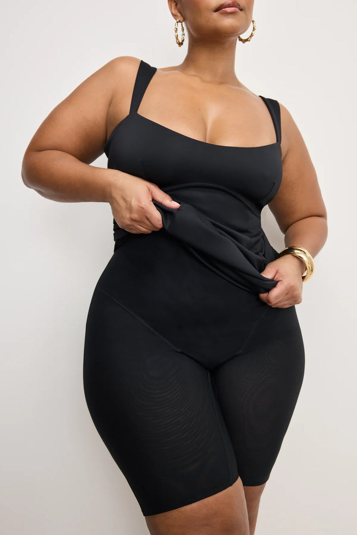 Scuba Sweetheart Midi Dress - Black
