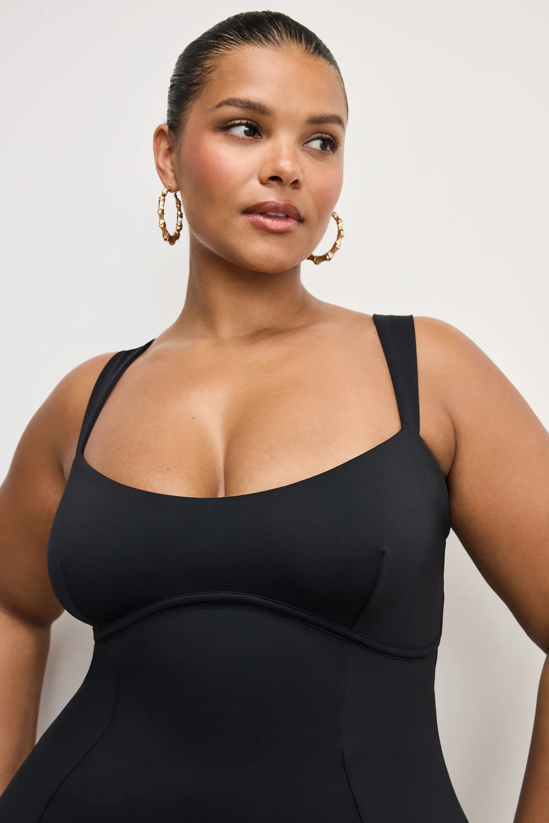 Scuba Sweetheart Midi Dress - Black