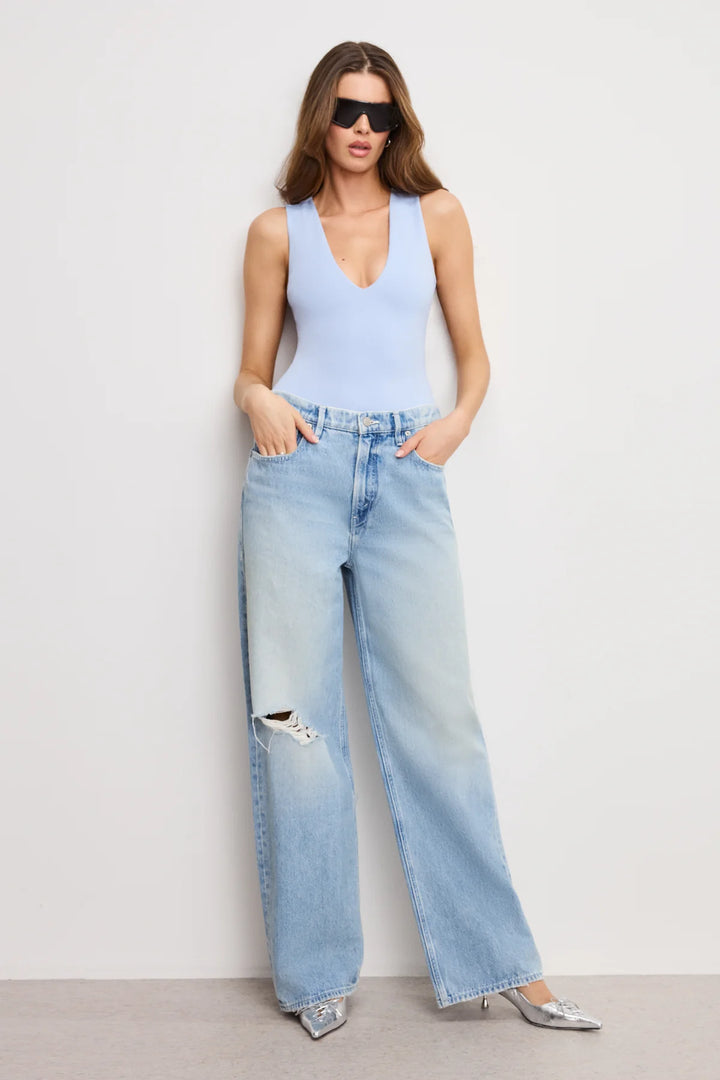 Scuba Deep V Tank Bodysuit - Blue