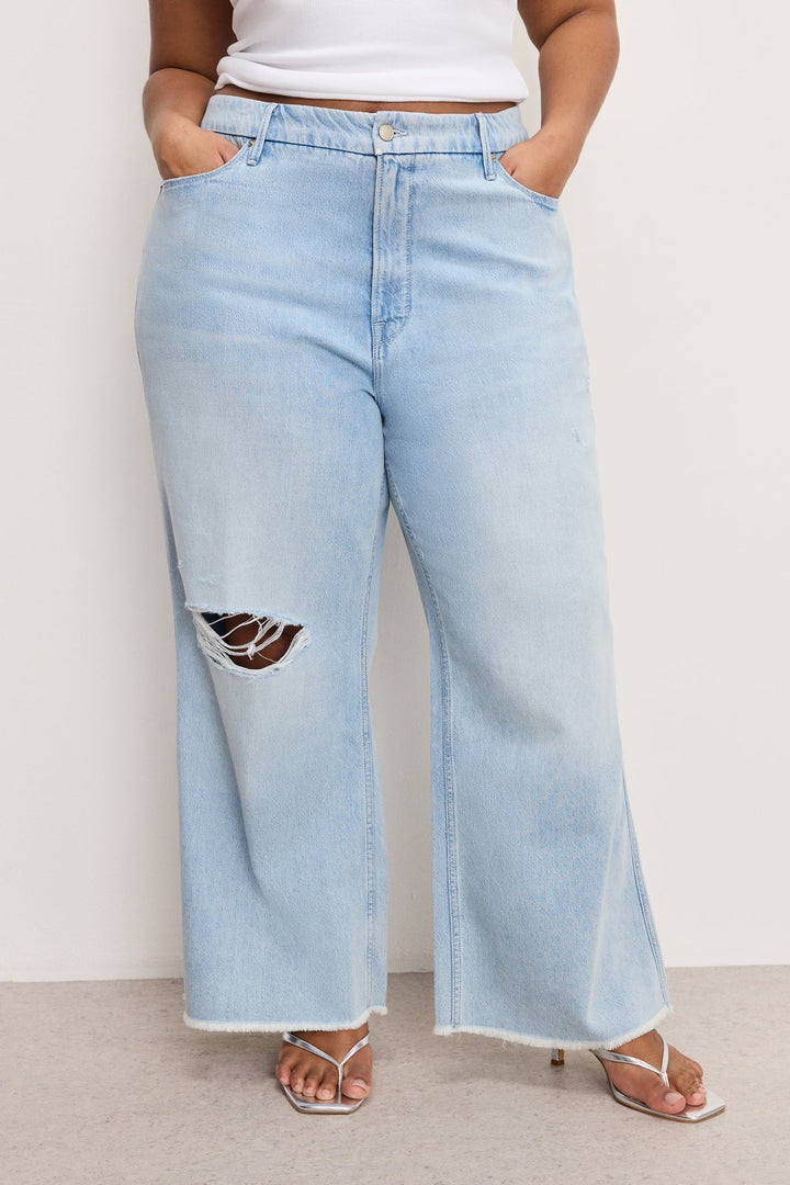 Weightless Good Skate Wide Cropped Jeans - Indigo 959