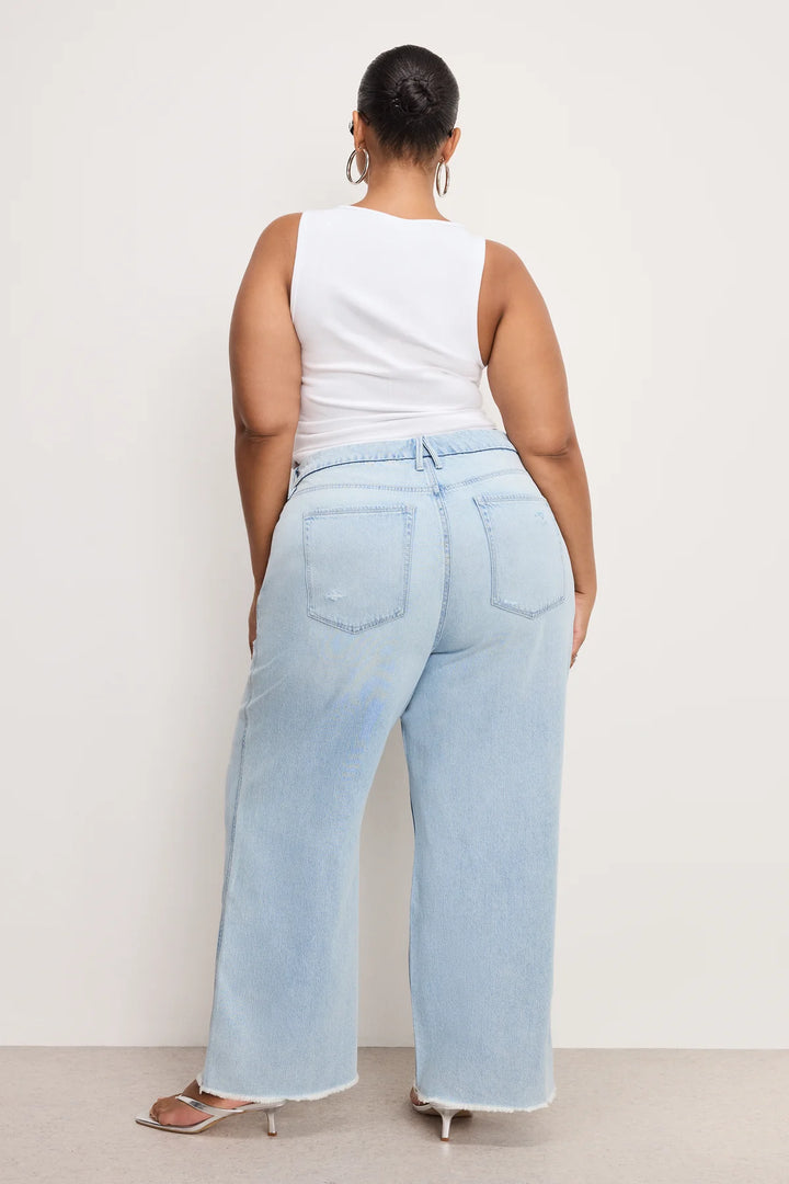 Weightless Good Skate Wide Cropped Jeans - Indigo 959