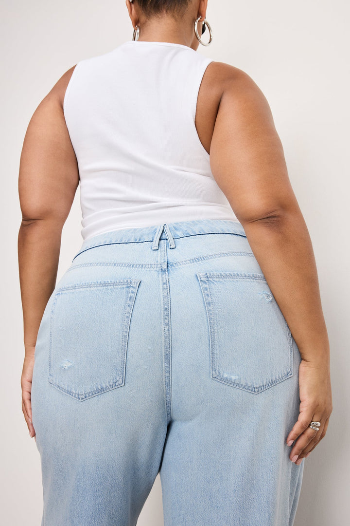 Weightless Good Skate Wide Cropped Jeans - Indigo 959