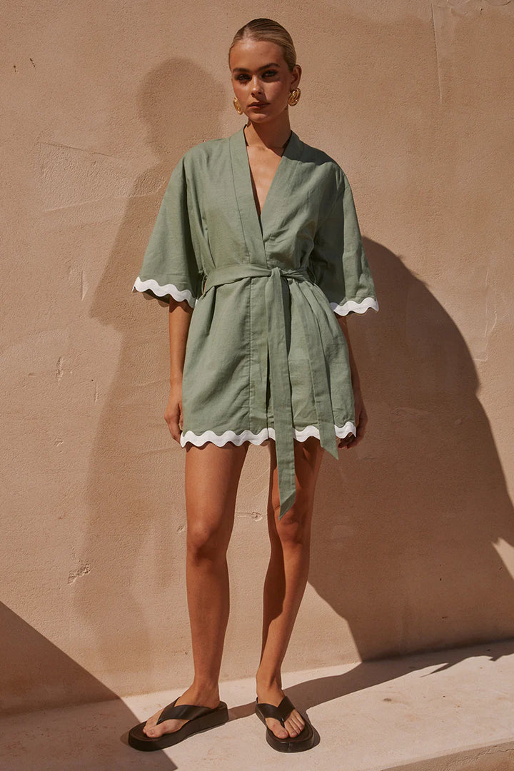 HARRY MINI DRESS - SAGE