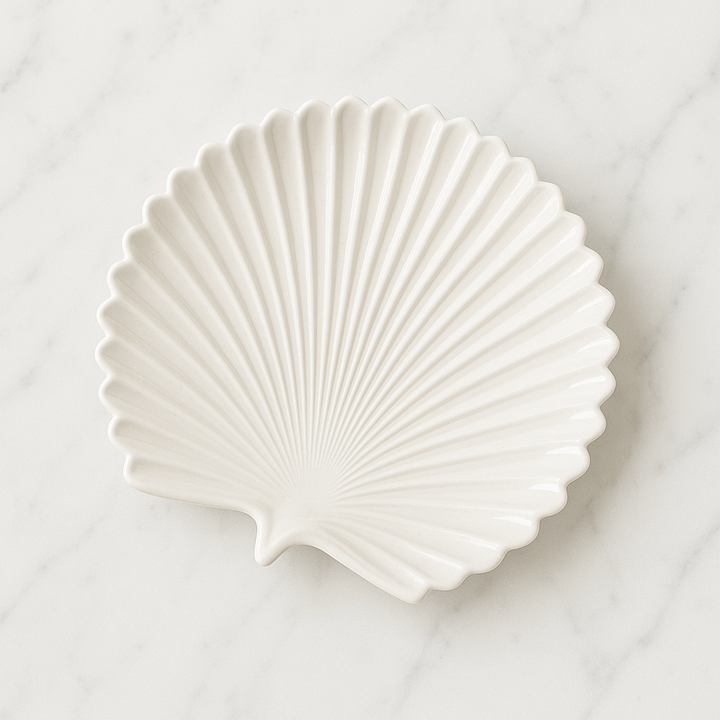 White Palm Leaf Trinket/Soap Tray