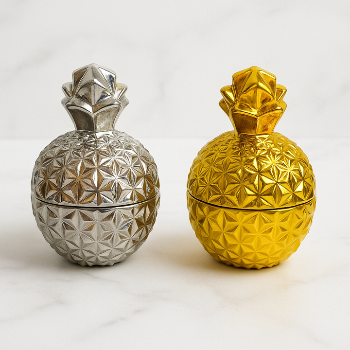 Pineapple Trinket Jar - Gold/Silver