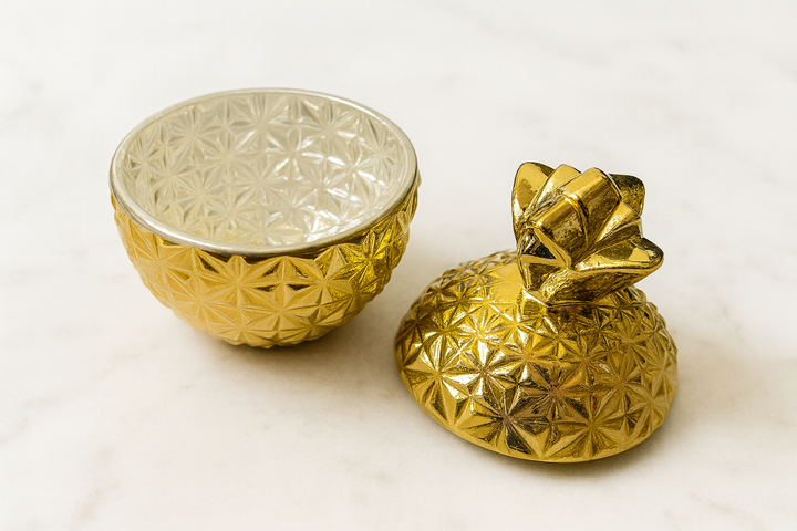 Pineapple Trinket Jar - Gold/Silver