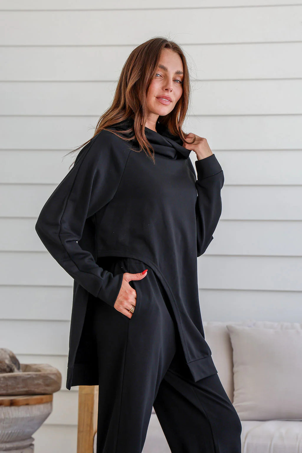 KARLI SPLIT SIDE TRACKY - BLACK