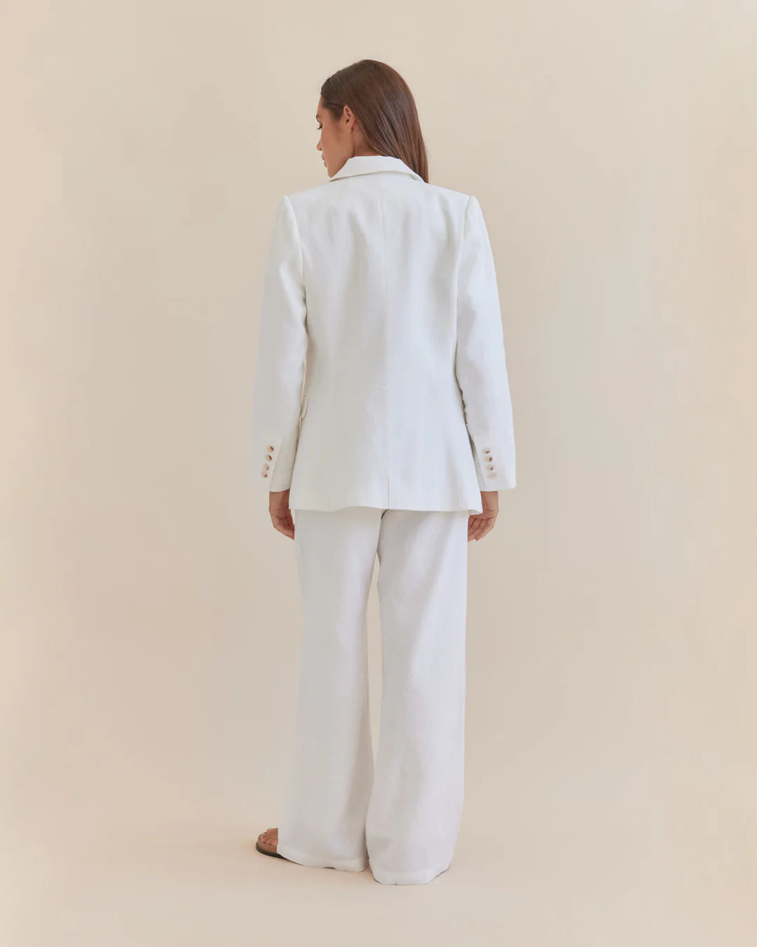 Katrina Linen Blazer - Ivory