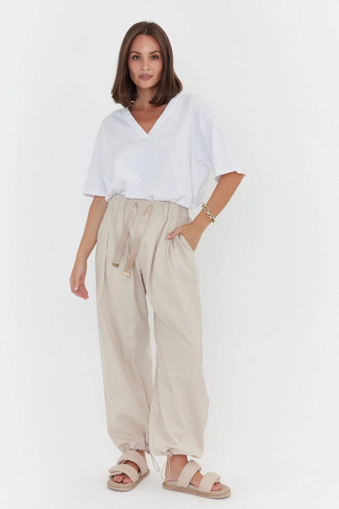 NIX V-Neck T-Shirt White