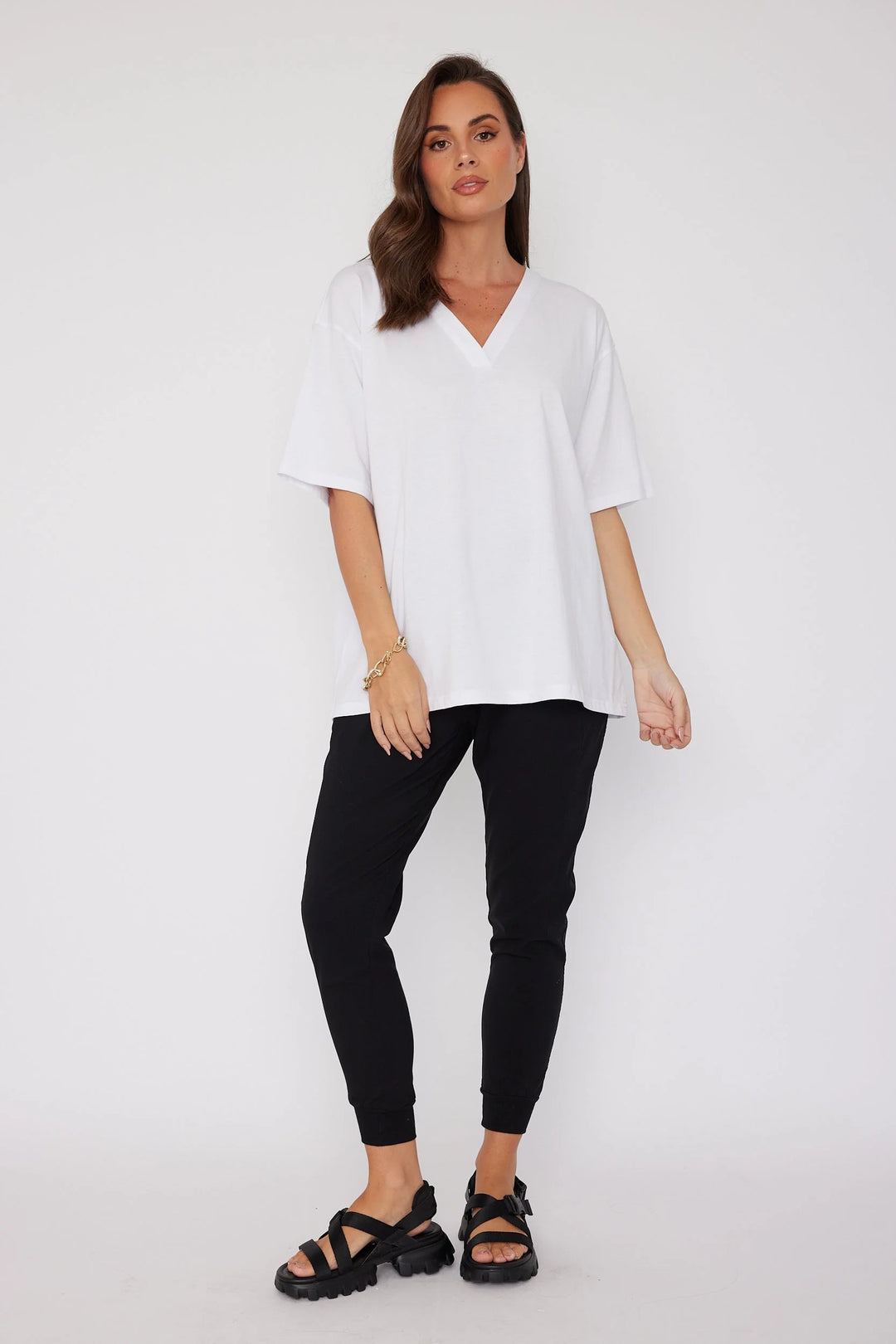 NIX V-Neck T-Shirt White