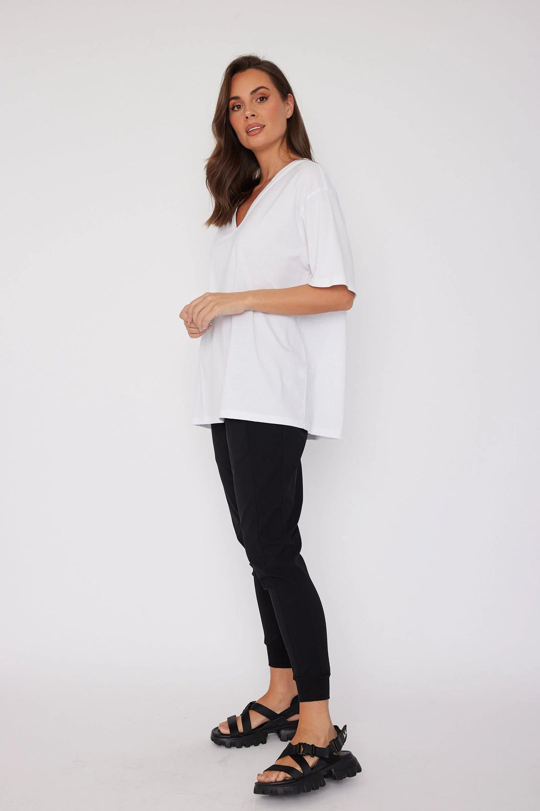 NIX V-Neck T-Shirt White
