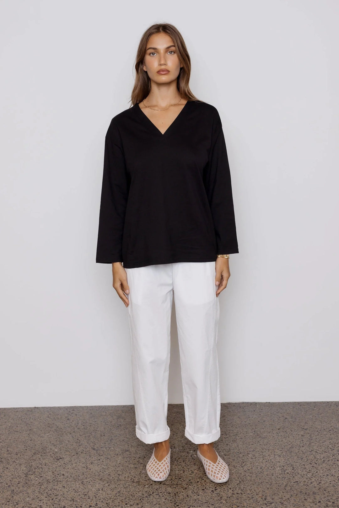 NIX V Long Sleeve Top Black