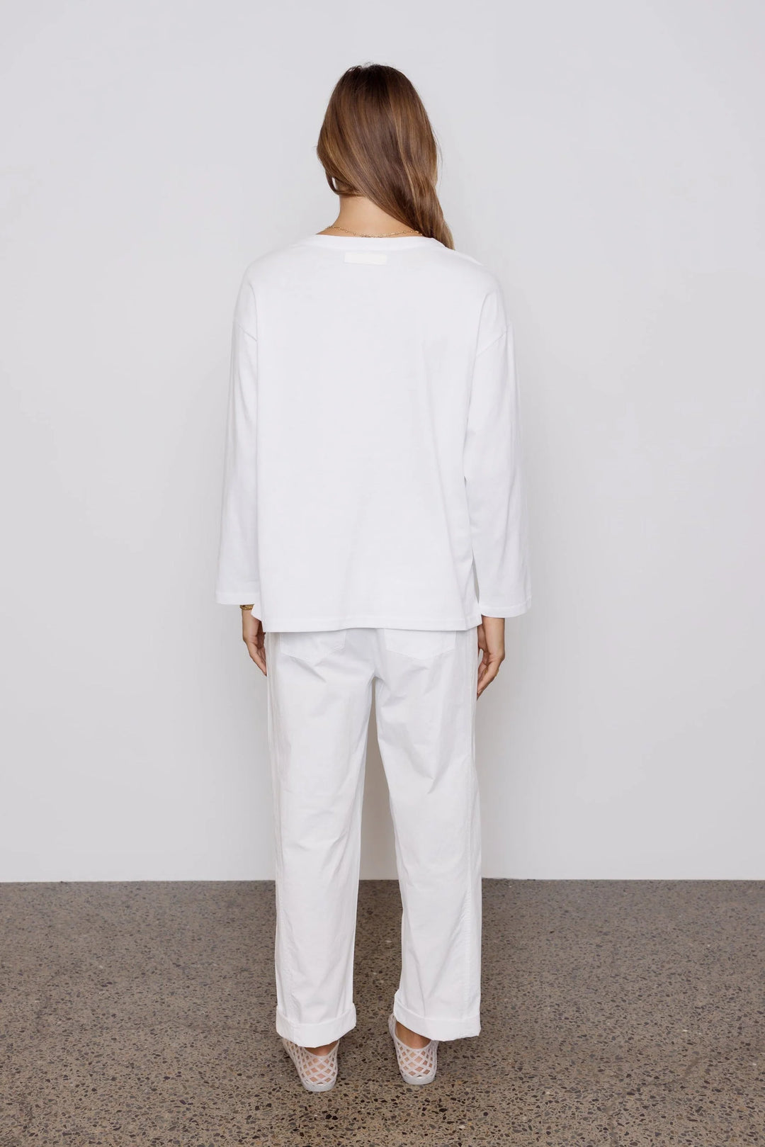 NIX V Long Sleeve Top White