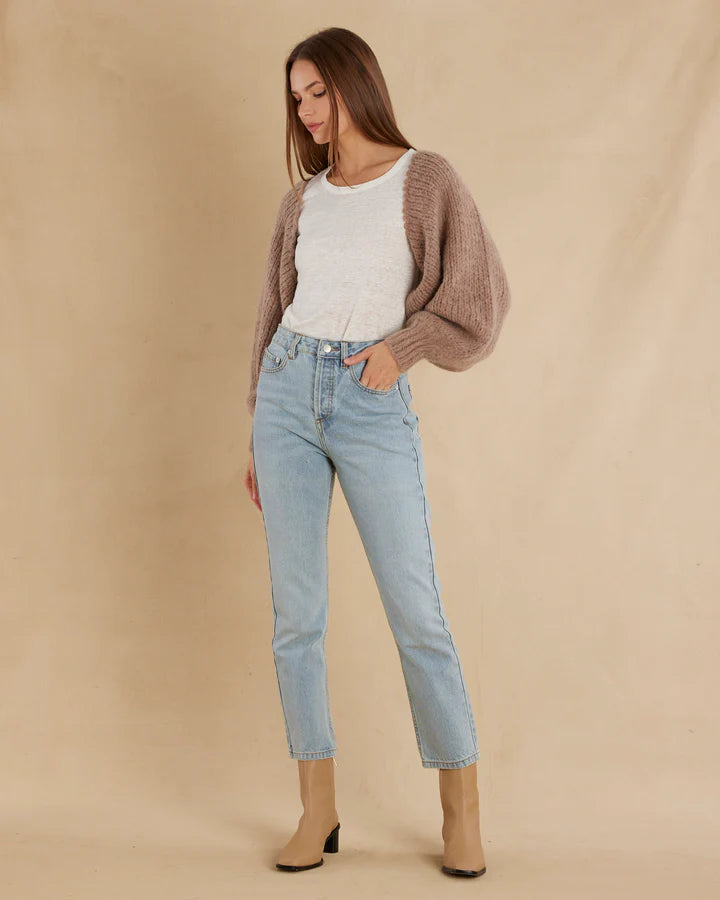 Lola Mohair Bolero - Dusty Pink