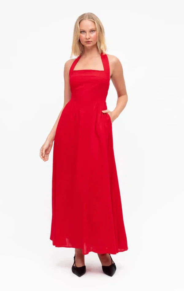 HALTER NECK MAXI DRESS