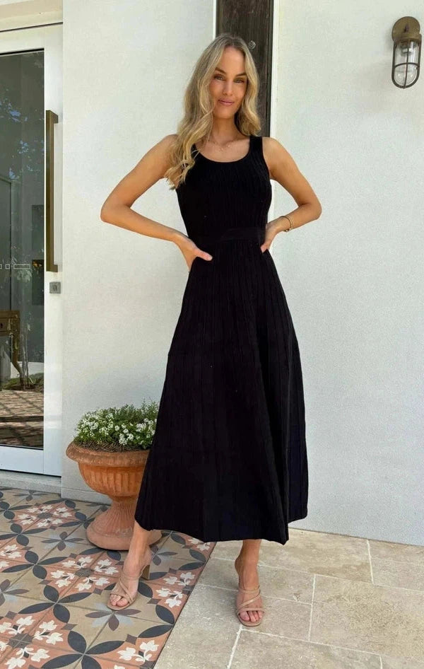 Venice Knit Dress Black