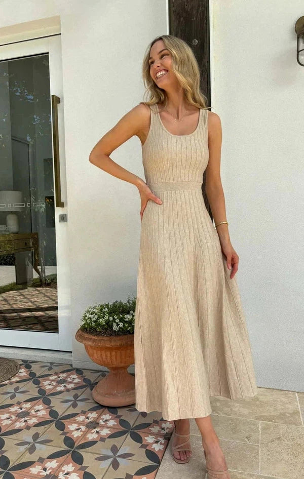 Venice Knit Dress Natural