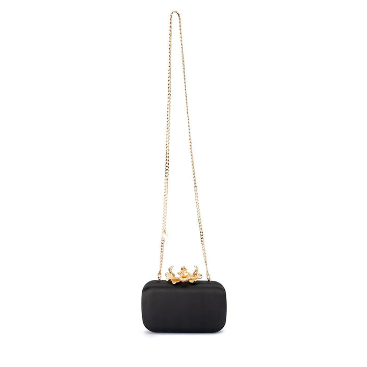 ADELE Orchid Lock Clutch Black