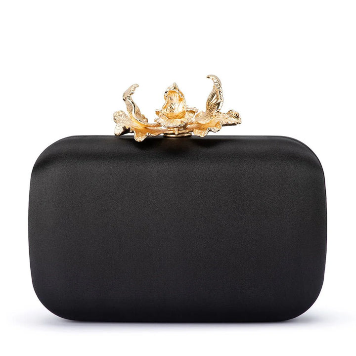 ADELE Orchid Lock Clutch Black