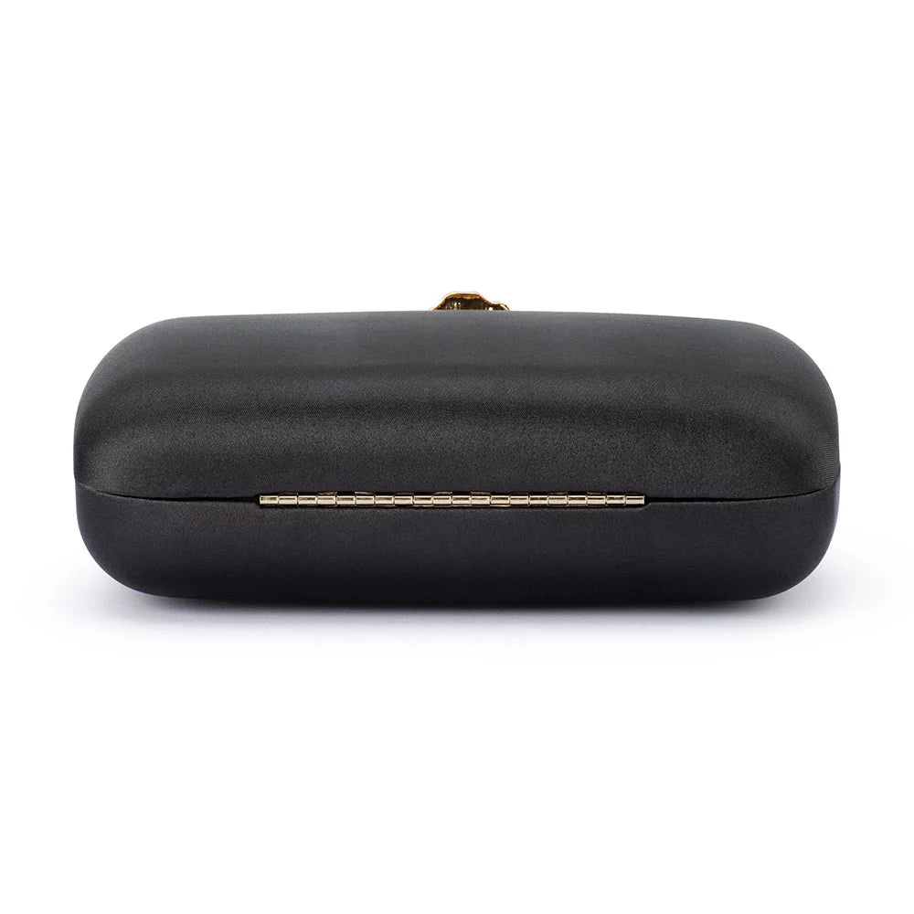 ADELE Orchid Lock Clutch Black
