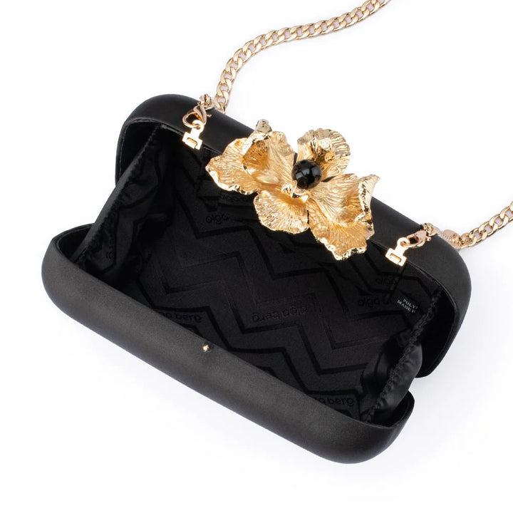 ADELE Orchid Lock Clutch Black