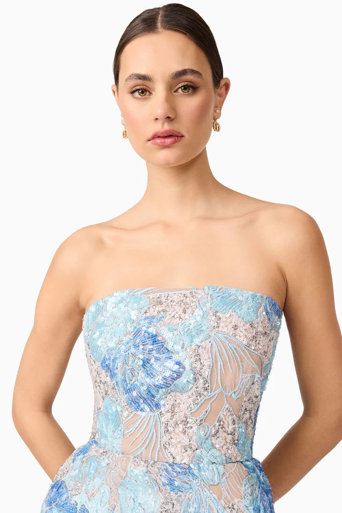 Leonie Cocktail Midi Dress - Blue